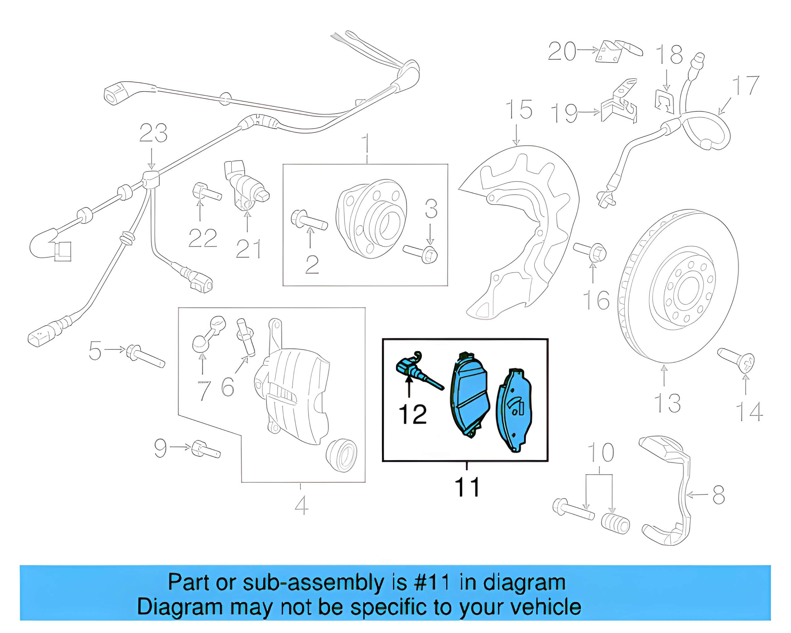 Brake Lining 5Q0-698-151-M - View 3